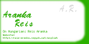 aranka reis business card